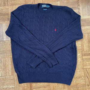 100% Silk Ralph Lauren Polo Cable Knit Sweater